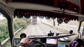 Calais  Dover  Ferry crossing to UK  Truck Driving POV [upl. by Llehsyt]