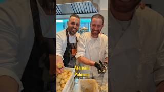 Arancini the street food king in Palermo Sicily [upl. by Dnomyaw]