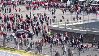 Borussia Dortmund vs Bayern Munich fans in London 25052013 [upl. by Ayin]