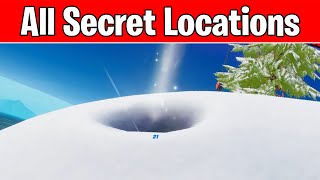 Where are all the Klombo sized snow mounds Locations Fortnite Secret Quest in new Fortnite Update [upl. by Bywoods900]