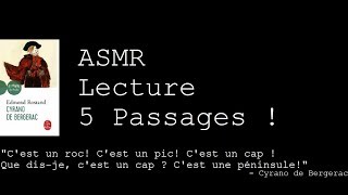 Lecture 5 Passages de Cyrano de Bergerac Edmond Rostand  ASMR Français [upl. by Saul]