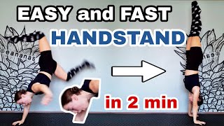 HANDSTAND TIPS IN 2 MIN 🔥 FASTampEASY EXERCISES💪 handstandtutarial tutorial handstand gymnastics [upl. by Eibbed]