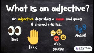 What is an Adjective  Adjectives for Kids  Parts of Speech [upl. by Filomena]