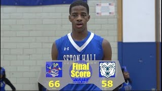 Seton Hall Prep  66 Barringer  58  Boys Basketball  Ashton Miller amp Jabri AbdurRahim score 41 [upl. by Handbook]