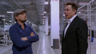 Elon Musk Shows Leonardo DiCaprio Around the Tesla Gigafactory 2016 [upl. by Wilkins]