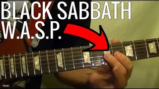 WASP  Black Sabbath  Guitar Lesson [upl. by Hakan]