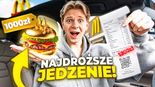 TESTUJĘ NAJDROŻSZE JEDZENIE Z FAST FOODÓW 😱  Dominik Rupiński [upl. by Marela]