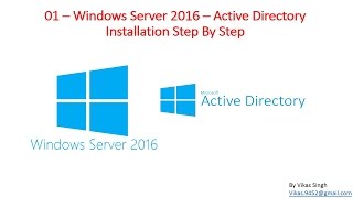 01 – Windows Server 2016 – Active Directory Installation Step By Step [upl. by Ahseken]