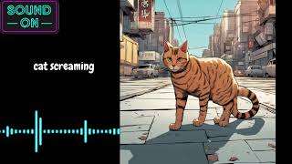 Sound FX  cat screaming SFX [upl. by Sihunn]