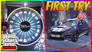 UPDATED HOW TO WIN THE PODIUM CAR EVERY SINGLE TIME IN GTA 5 ONLINE 2023 PODIUM WHEEL METHOD [upl. by Edmee]