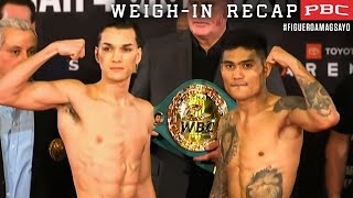 Figueroa vs Magsayo WEIGHIN RECAP  FigueroaMagsayo [upl. by Aeneas]