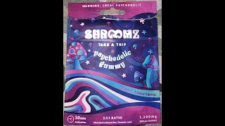 Shroomz Psycedelic Gummy Tropical Assortment Review LEGAL Gummy check desc [upl. by Akkahs]