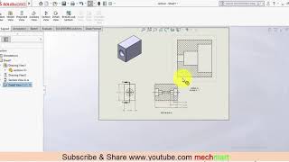 Solidworks drawing detail view [upl. by Hpotsirhc]