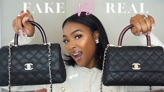 Real VS Fake Chanel Coco Handle  250 vs 6000How to Spot Fake Chanel [upl. by Neerol]