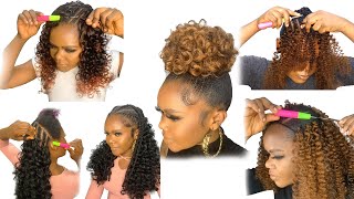 5 Quick And Easy Hairstyle Using Braid Extension [upl. by Carnay]