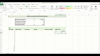 ¿Cómo realizar una tabla de amortización en excel Sencillo [upl. by Straub]