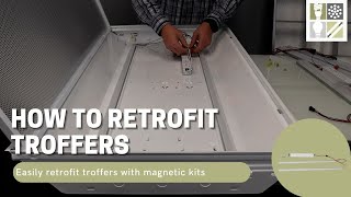 LED Troffer Retrofit Kit  How to Retrofit Fluorescent Troffer Lights [upl. by Ellingston228]