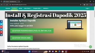 Cara Install dan Registrasi Dapodik 2025 [upl. by Suzi855]