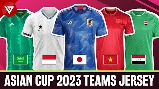 🔵 All 24 Teams Jersey Home amp Away for AFC Asian Cup 2023 [upl. by Surtimed]