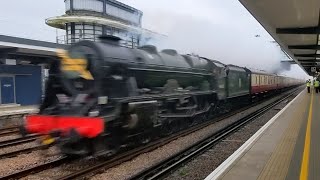 46100 Royal Scot on the Golden Arrow railtour at Ashford International [upl. by Ainez56]