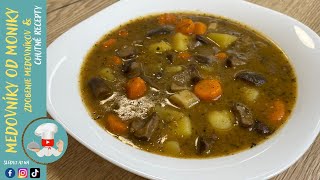 Hustá HUBOVÁ POLIEVKA  jednoduchý recept na chutnú hubovú polievku  Mushroom Soup [upl. by Dalston]