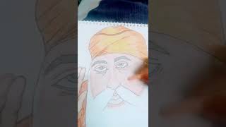 Gurupurab Diya lakh lakh vadaiya 🙏 hon❤️🥳🥳 guru Nanak Dev Ji drawing artsdrawingparas [upl. by Etnovad]