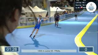 1000 m Sprint Final Junior Men WSG skatingrink speedskating iceskating iceskater skatingreels [upl. by Sell197]