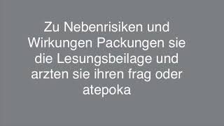 Zu Nebenrisiken und Wirkungen Packungen sie Lesungsbeilage und artzen sie ihren frag oder atepoker [upl. by Storz855]