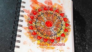 Mandala Art For Beginners  EasyMandala59 [upl. by Mallis403]