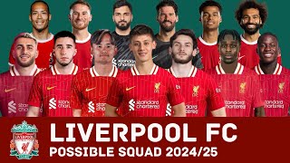 LIVERPOOL FC Possible Squad 202425 With Current Transfer Rumours  Liverpool FC  FootWorld [upl. by Anahcar]