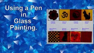 Using a pen in Glass Painting [upl. by Ahsiemac207]