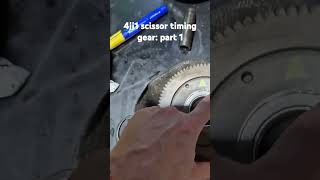 Retimingreadjusting 4jj1 scissor geartiming gear part 1 [upl. by Onitsuaf257]