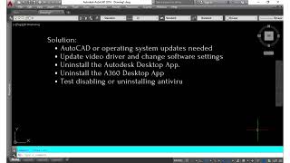 AutoCAD products randomly crash or freeze [upl. by Notgnillew]