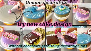 TOP³ CAKE DESIGN😱unique style without 👌chocolate garnishing👍 learn to make and enjoy [upl. by Tiebout]