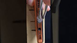 Cleaning the phone charging port with hot glue satisfying brown experience experiences [upl. by Wilkens212]