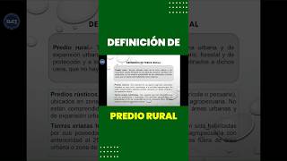 ☘ Definición de predio rural [upl. by Anin]