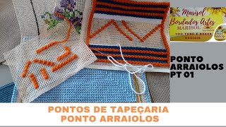 Pontos de Tapeçaria Ponto Arraiolos pt 01 [upl. by Voletta]