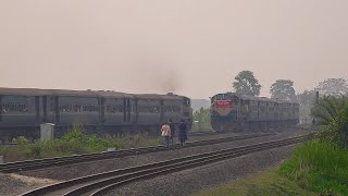 Face to Face Rocket Mail amp Tungipara Express Train  Extreme High Speedy Train Crossing [upl. by Rene]