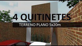 Projeto de Quitinetes no Terreno Estreito [upl. by Kerekes]