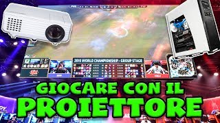 SI PUÒ USARE IL PROIETTORE COME MONITOR DEL PC   PC GAMING PROIETTORE [upl. by Jewell301]