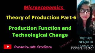 Production Function and Technological changetypes of technical change Hindi explanation [upl. by Annavoig]