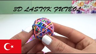 3D Rainbow Loom FUTBOL yapimi çok basit ve çabuk  DIY Türkçe  Lastik ile top nasil yapilir [upl. by Marylinda]