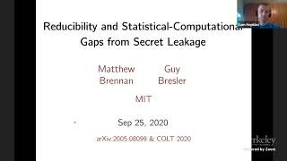 Reducibility and StatisticalComputational Gaps from Secret Leakage [upl. by Enenaj]