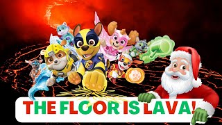 Paw Patrol Christmas Brain Break Workout THE FLOOR IS LAVA amp Mini Games for Kids [upl. by Issej765]