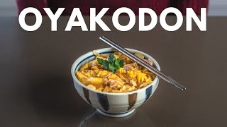 How to make Oyakodon Japanese chicken amp egg rice bowl recipe [upl. by Rego397]