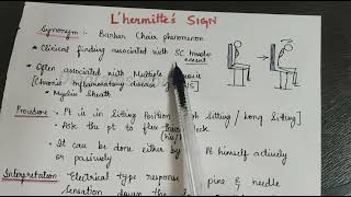 Lhermitte sign  barber chair phenomenon Lhermitte sign  multiple sclerosis [upl. by Nreval455]