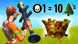 1 KILL  10 TREES for MR BEAST Fortnite Battle Royale [upl. by Nalyac548]