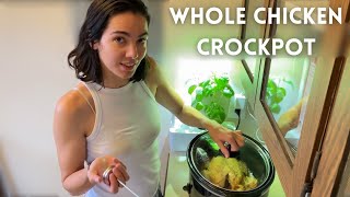 Crockpot Recipe  Whole Chicken [upl. by Ailssa]