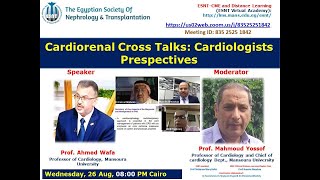 Cardiorenal Cross Talks Cardiologists Prespectives Prof Ahmed Wafa 26 August 2020 [upl. by Milon223]