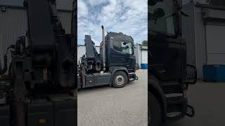 2015 Scania R730 6x4 crane tractor w 30 tm HMF crane and HRD crane semi [upl. by Rossie]